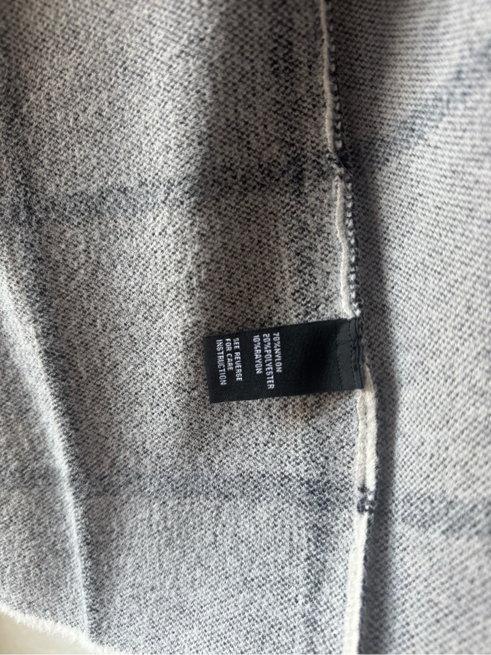 Small white  and black grid Windowpane Plaid Long Coat loose fit - Picture 4 of 4